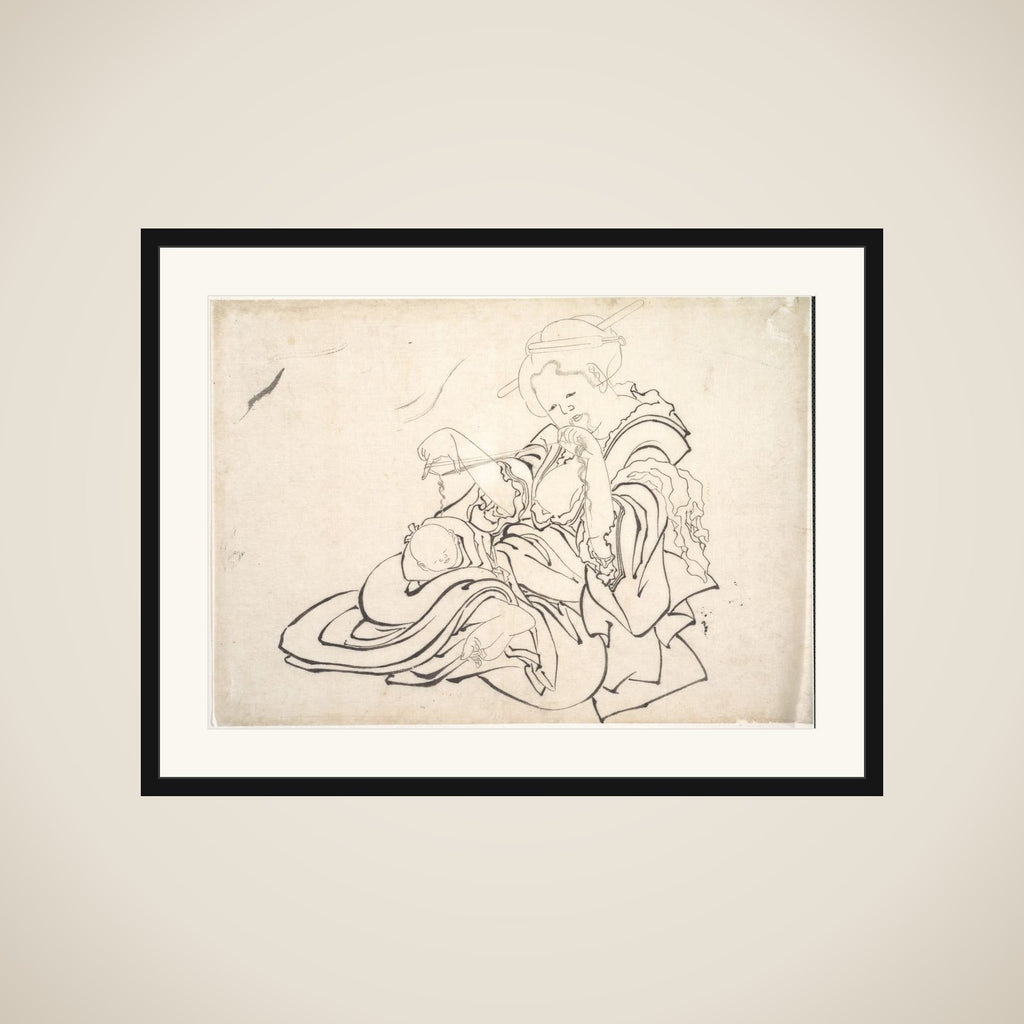 A Woman and Baby framed
