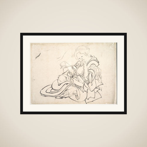 A Woman and Baby framed