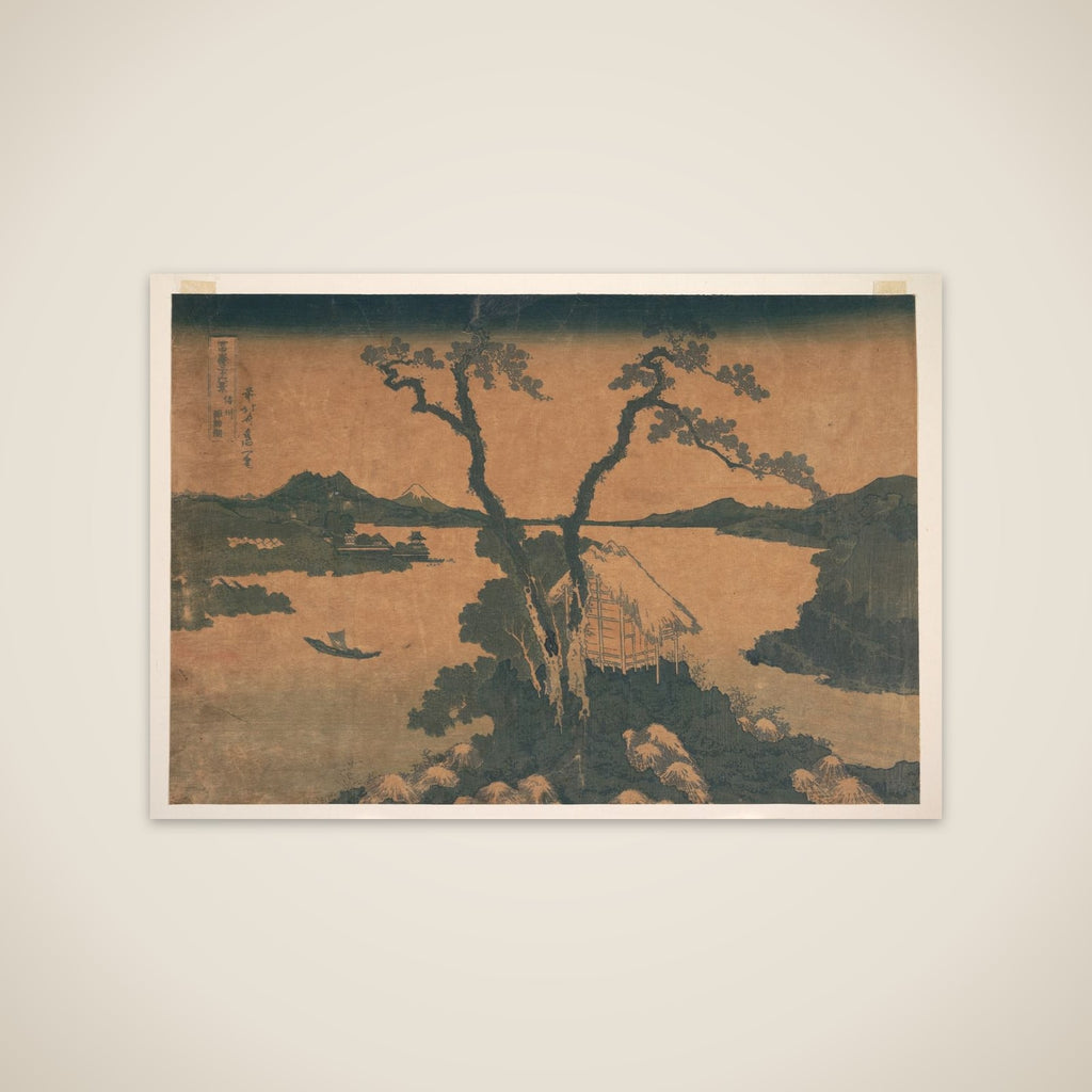 Lake Suwa in Shinano Province (Shinshū Suwako), from the series Thirty-six Views of Mount Fuji (Fugaku sanjūrokkei) unframed print