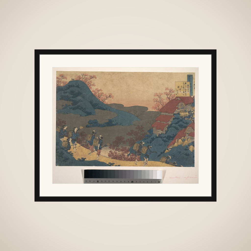 Poem by Sarumaru Dayū, from the series One Hundred Poems Explained by the Nurse (Hyakunin isshu uba ga etoki) framed