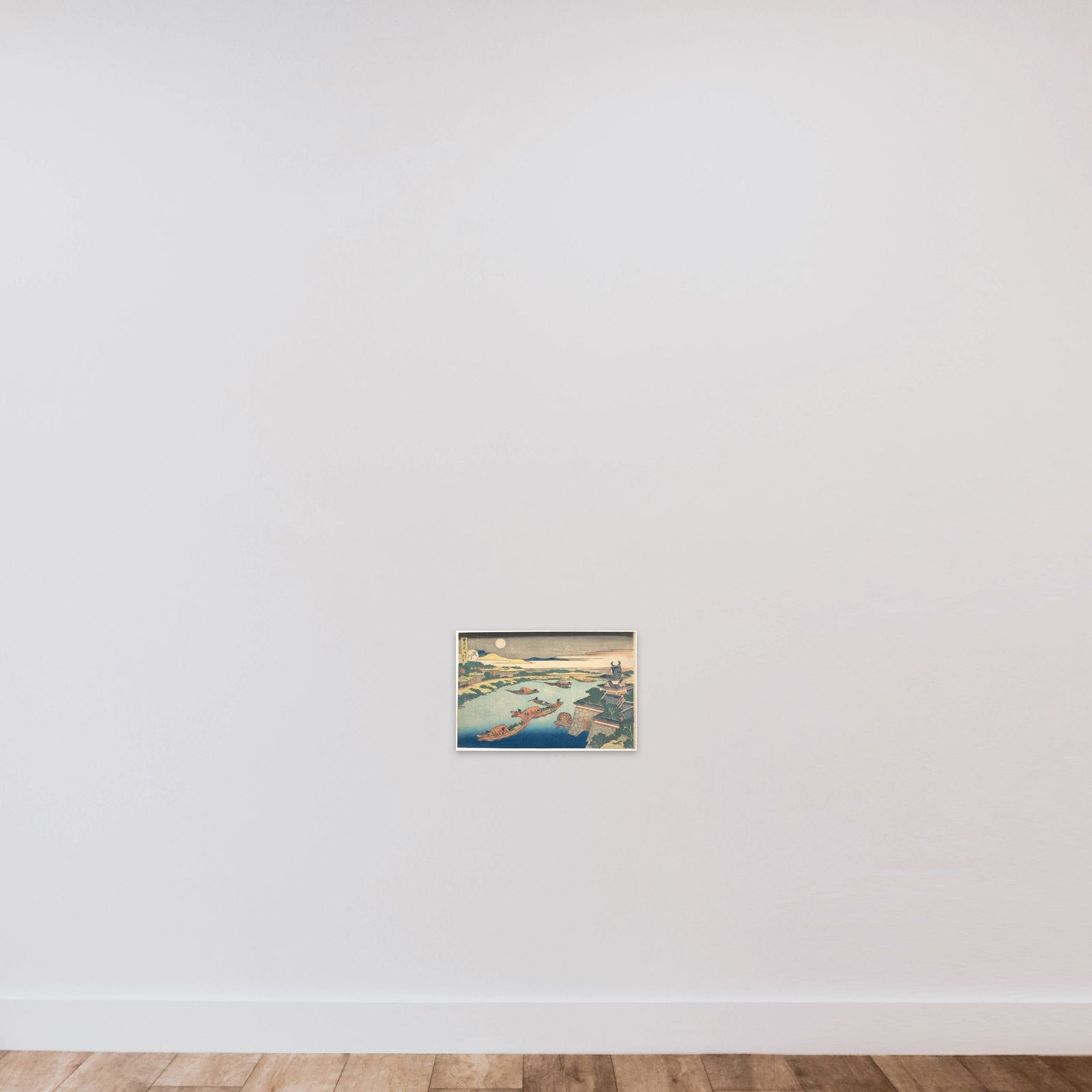 Moonlight on the Yodo River (Yodogawa), from the series Snow, Moon, and Flowers (Setsugekka) unframed — shown to scale