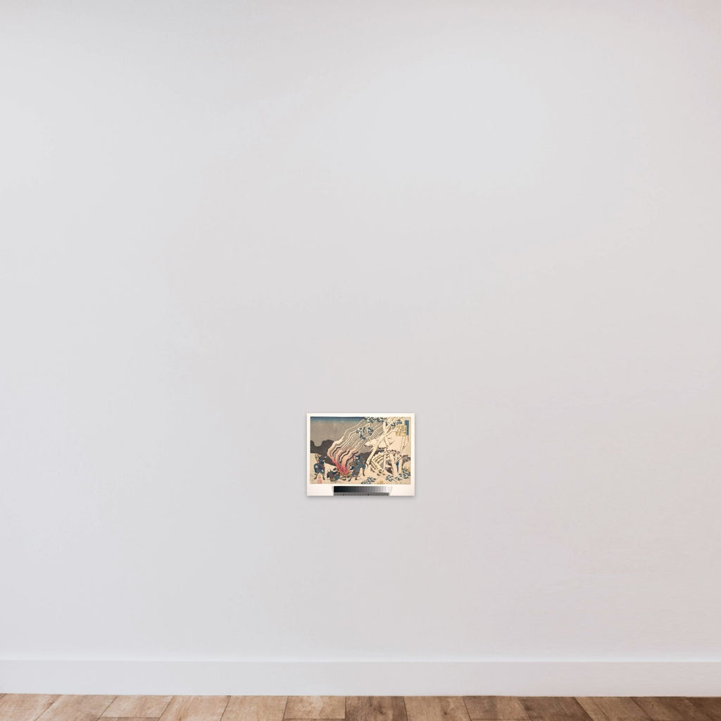 Poem by Minamoto no Muneyuki Ason, from the series One Hundred poems Explained by the Nurse (Hyakunin isshu uba ga etoki) unframed — shown to scale