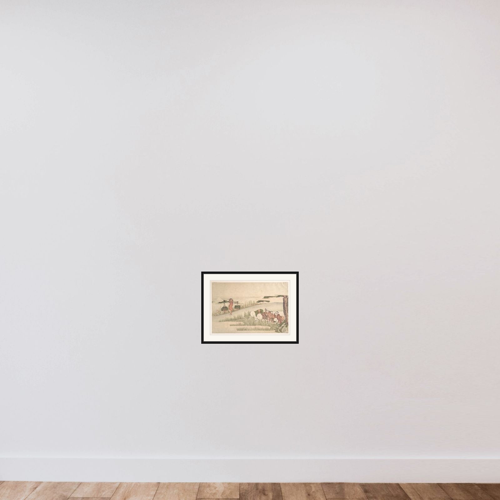 Spring in the Rice Fields framed — shown to scale
