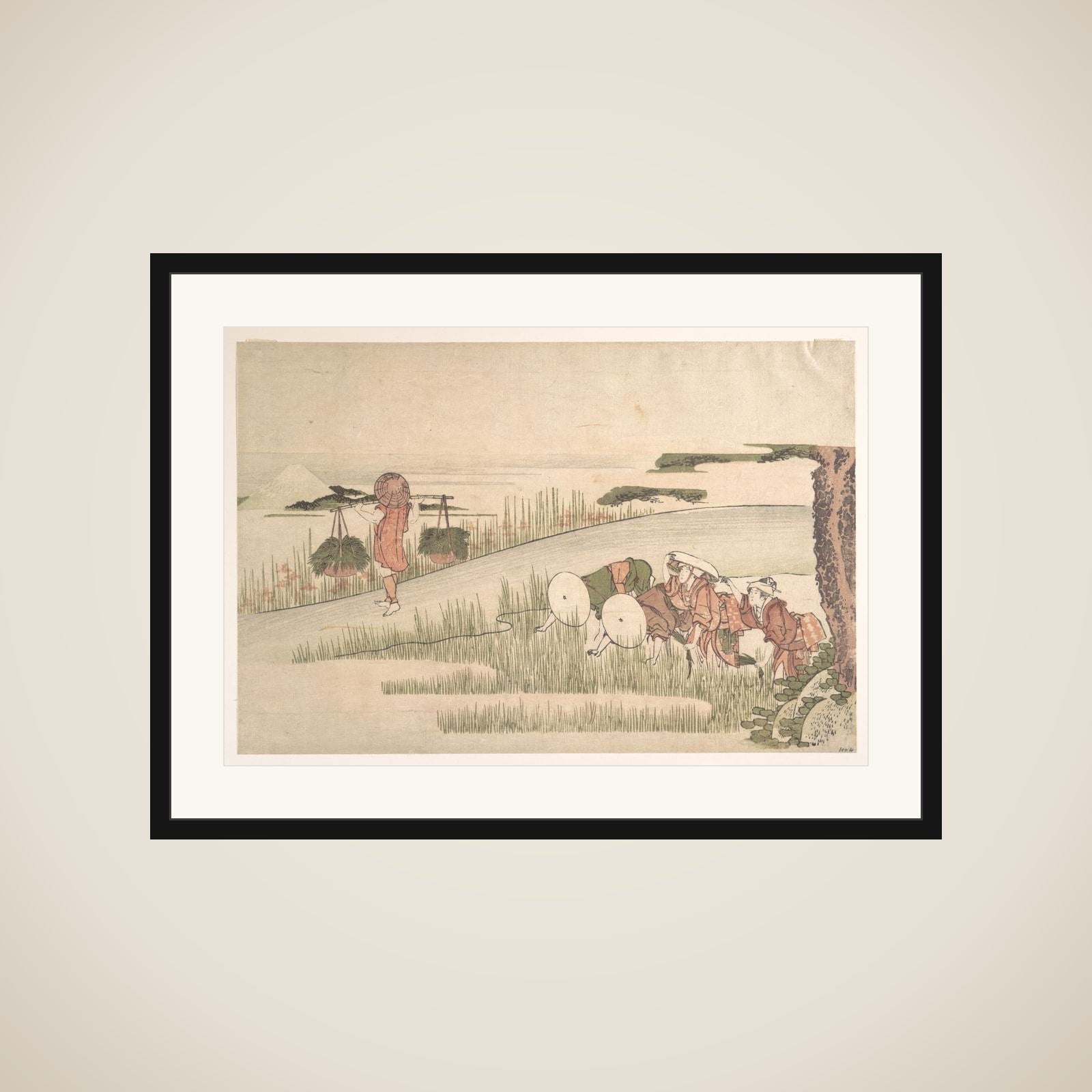 Spring in the Rice Fields framed