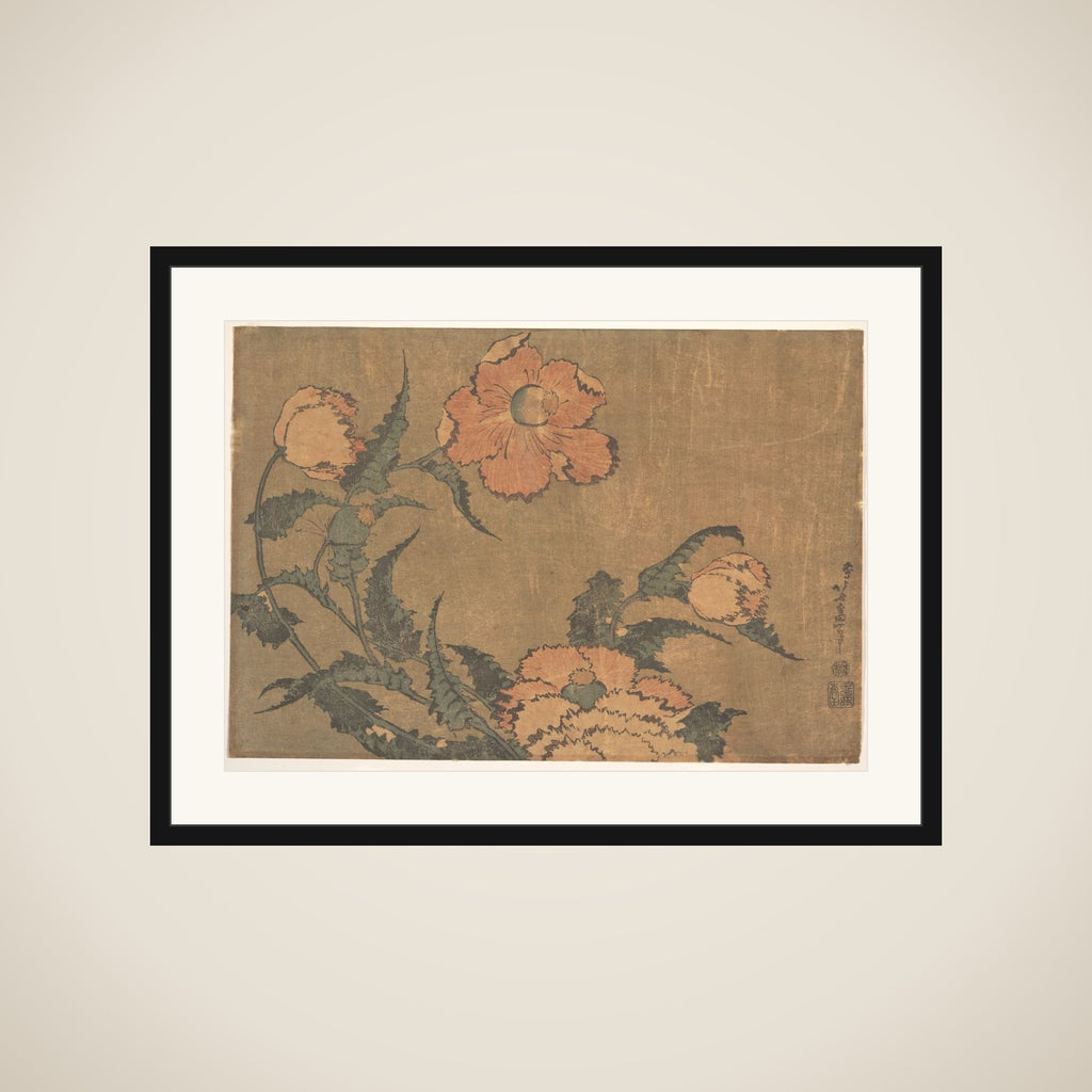 Poppies in the Wind framed
