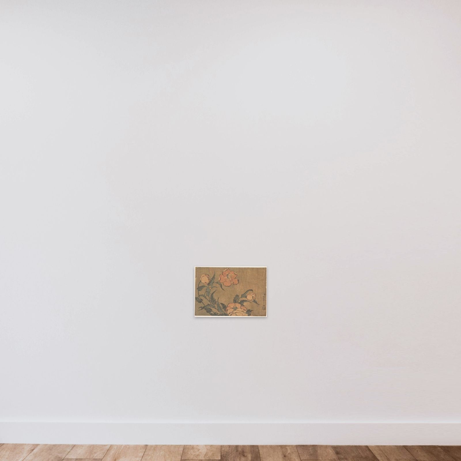Poppies in the Wind unframed — shown to scale