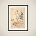 Man on a Raft framed