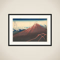 Storm below Mount Fuji (Sanka no haku u), from the series Thirty-six Views of Mount Fuji (Fugaku sanjūrokkei) framed