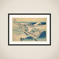 Ushibori in Hitachi Province (Jōshū Ushibori), from the series Thirty-six Views of Mount Fuji (Fugaku sanjūrokkei) framed