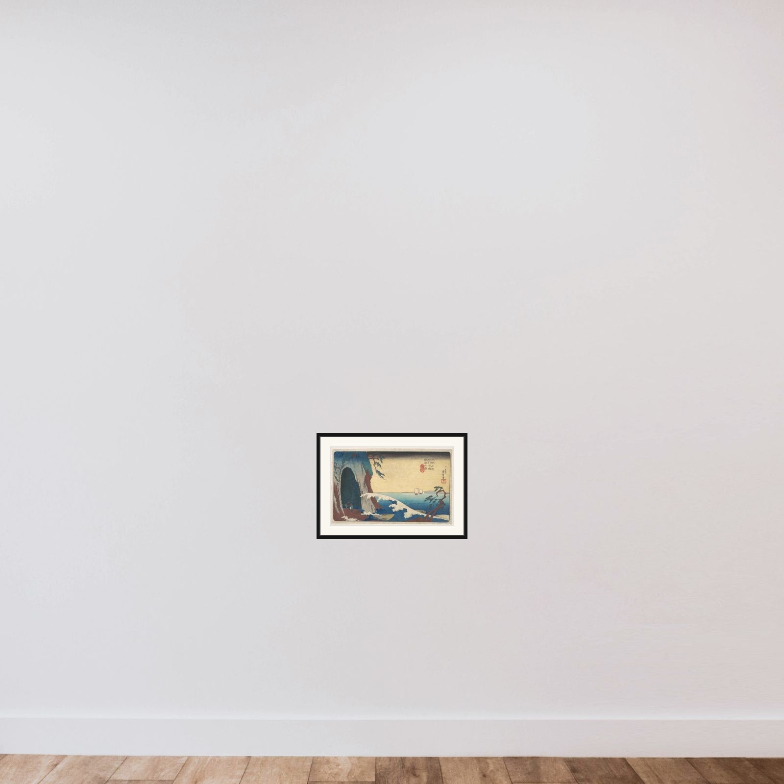 Sōshū, Enoshima Iwaya no Zu framed — shown to scale