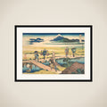 Nakahara in Sagami Province (Sōshū Nakahara), from the series Thirty-six Views of Mount Fuji (Fugaku sanjūrokkei) framed