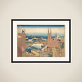 Tatekawa in Honjō (Honjō Tatekawa), from the series Thirty-six Views of Mount Fuji (Fugaku sanjūrokkei) framed