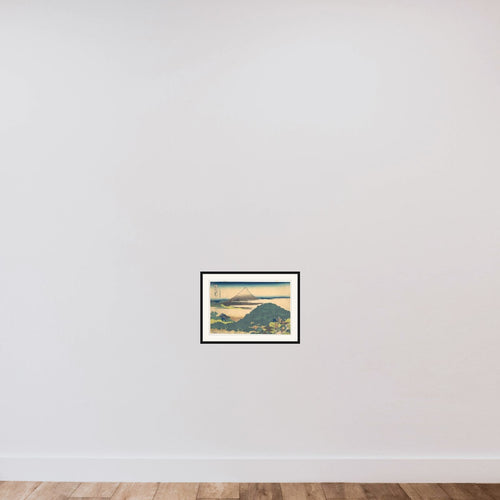 Cushion Pine at Aoyama (Aoyama enza no matsu), from the series Thirty-six Views of Mount Fuji (Fugaku sanjūrokkei) framed — shown to scale