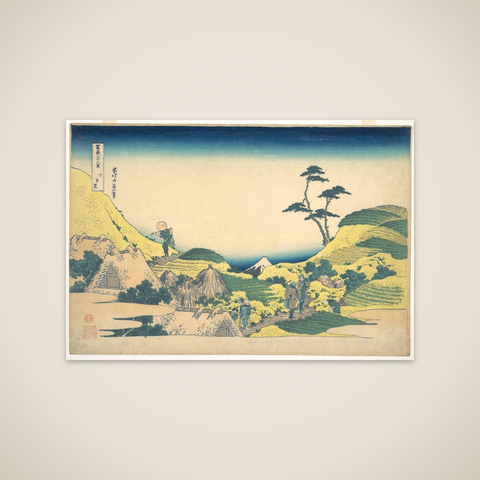 Lower Meguro (Shimo Meguro), from the series Thirty-six Views of Mount Fuji (Fugaku sanjūrokkei) unframed print