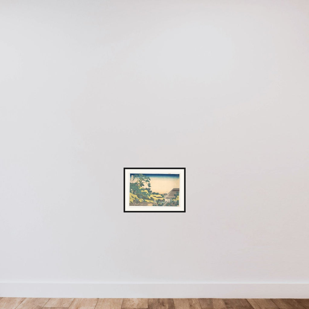 Surugadai in Edo (Tōto Sundai), from the series Thirty-six Views of Mount Fuji (Fugaku sanjūrokkei) framed — shown to scale
