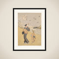 “The Jewel River of Plovers, a Famous Place in Mutsu Province,” from the series Six Jewel Rivers (Mu Tamagawa: Chidori no Tamagawa, Mutsu meisho) framed