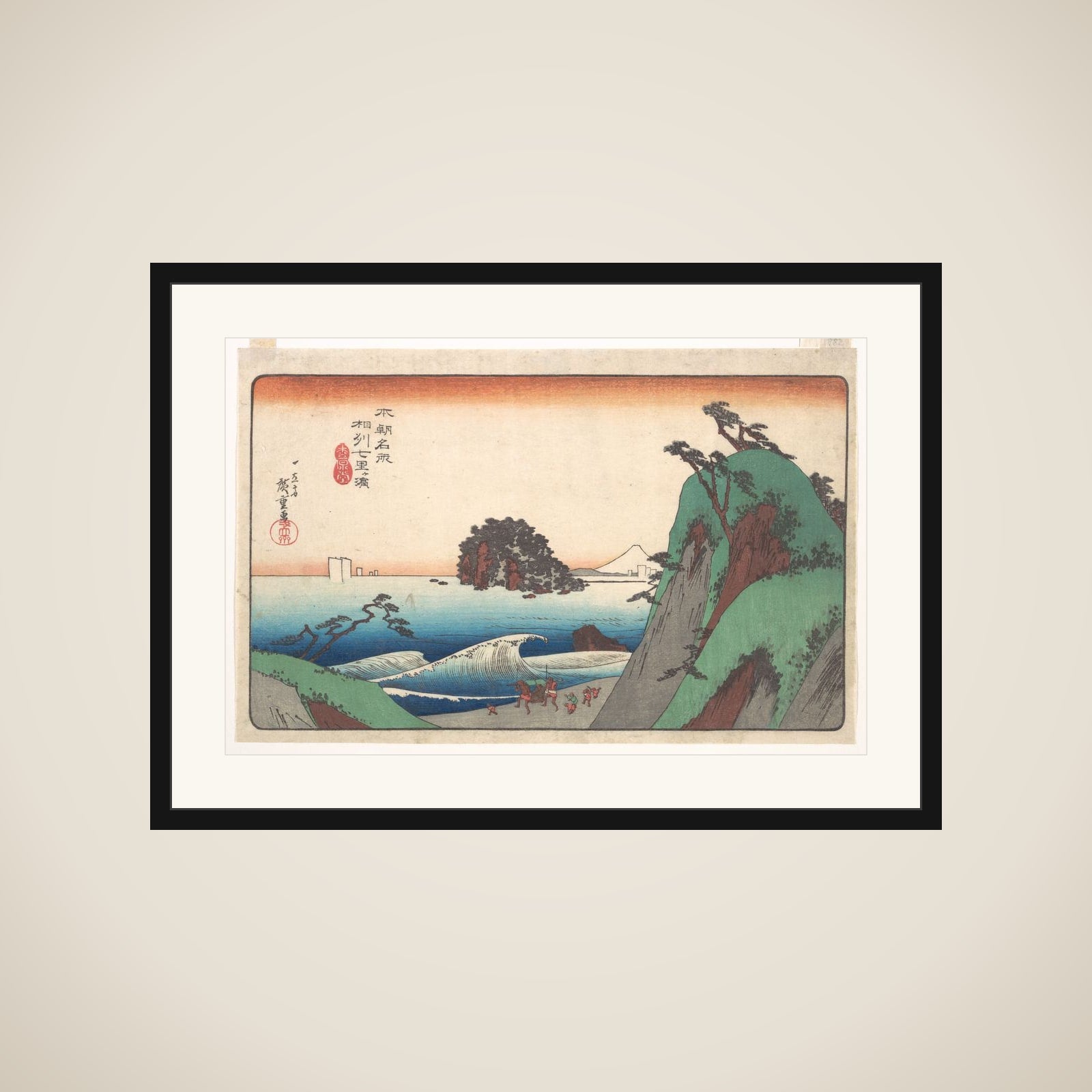 Seven-ri Beach, Province of Soshu framed