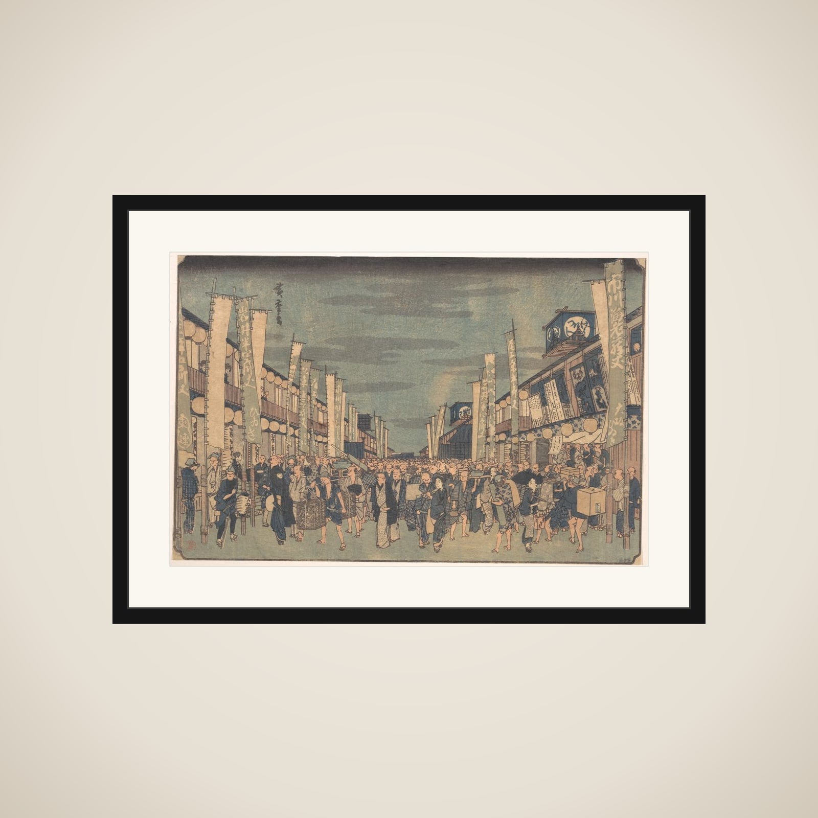 Picture of the Theatres in Sakai Cho framed