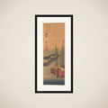 Tsukudajima no Oborozuki framed
