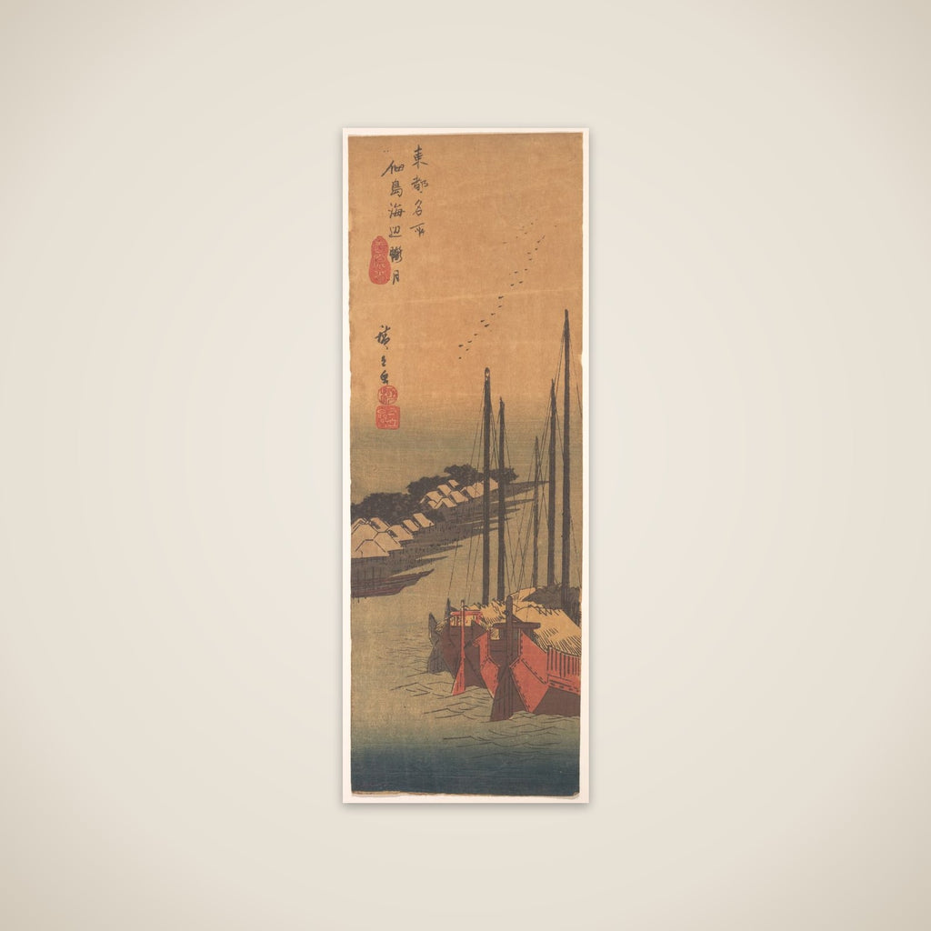 Tsukudajima no Oborozuki unframed print