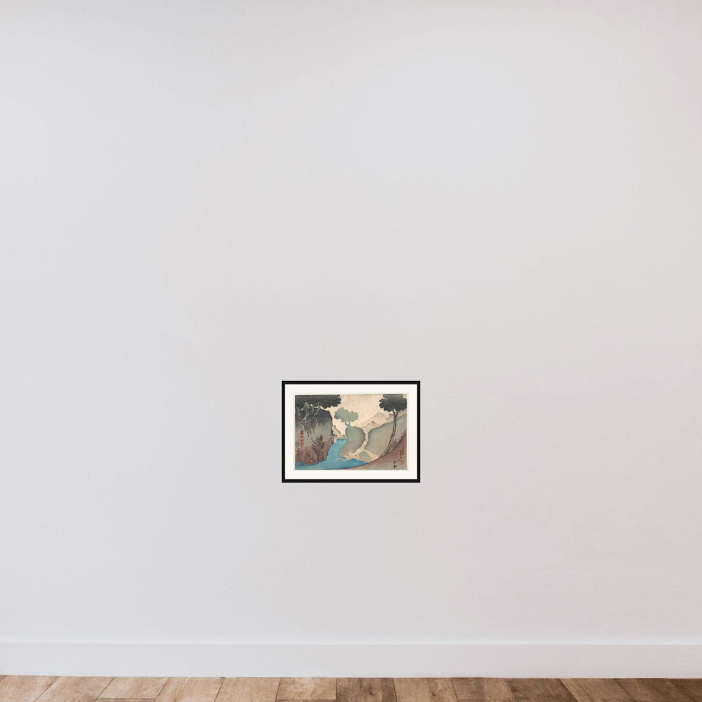 Landscape in the Mist framed — shown to scale