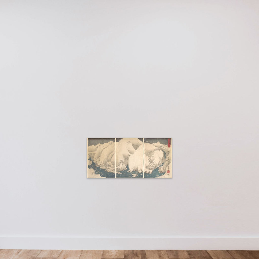 Kiso Gorge in the Snow unframed — shown to scale