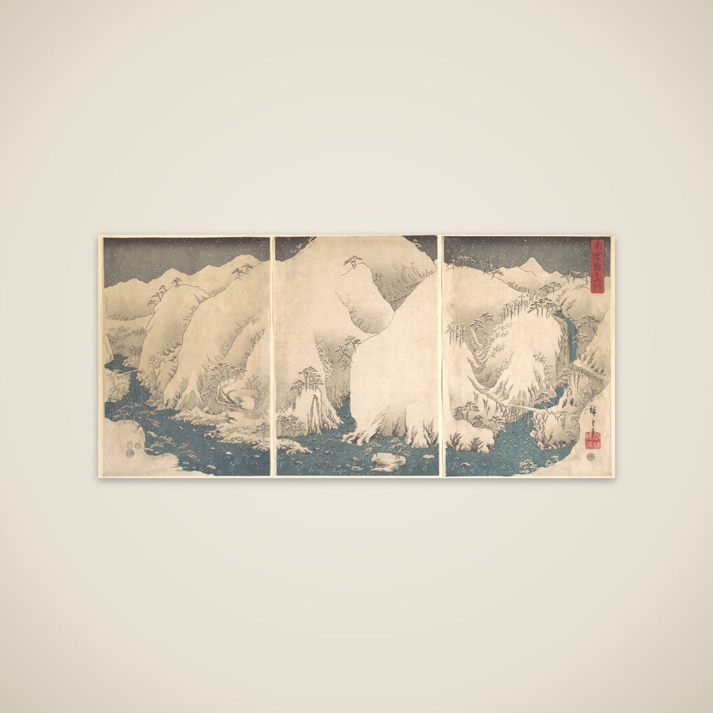 Kiso Gorge in the Snow unframed print