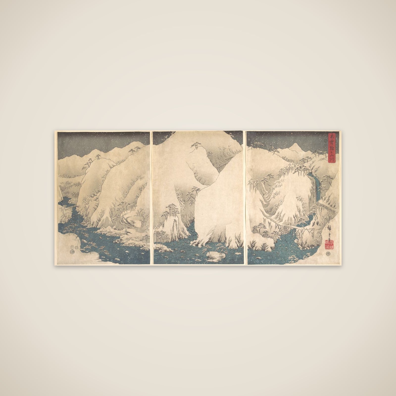 Kiso Gorge in the Snow unframed print