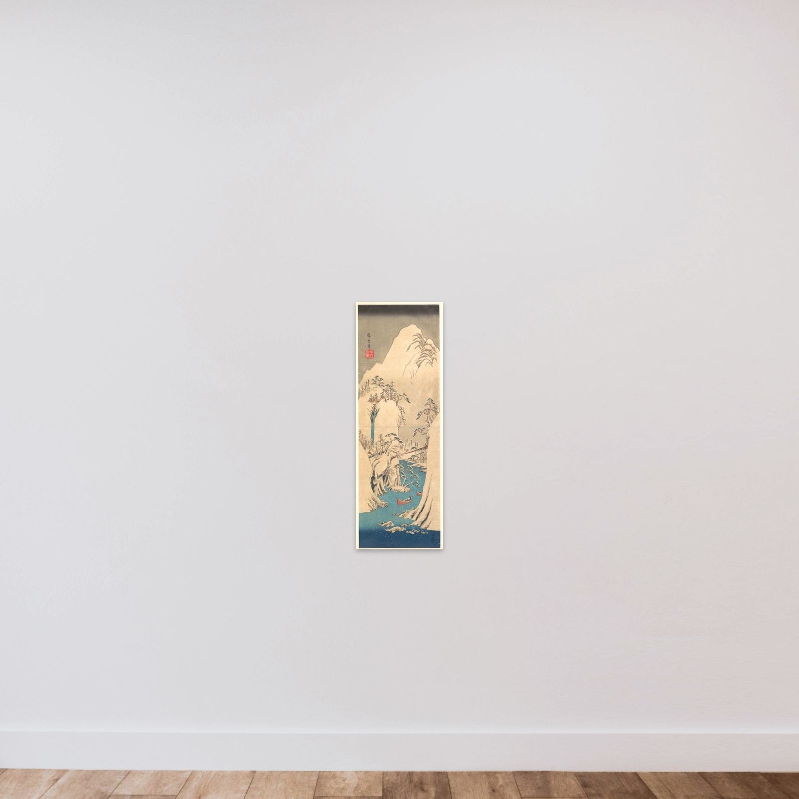 Snowy Gorge unframed — shown to scale