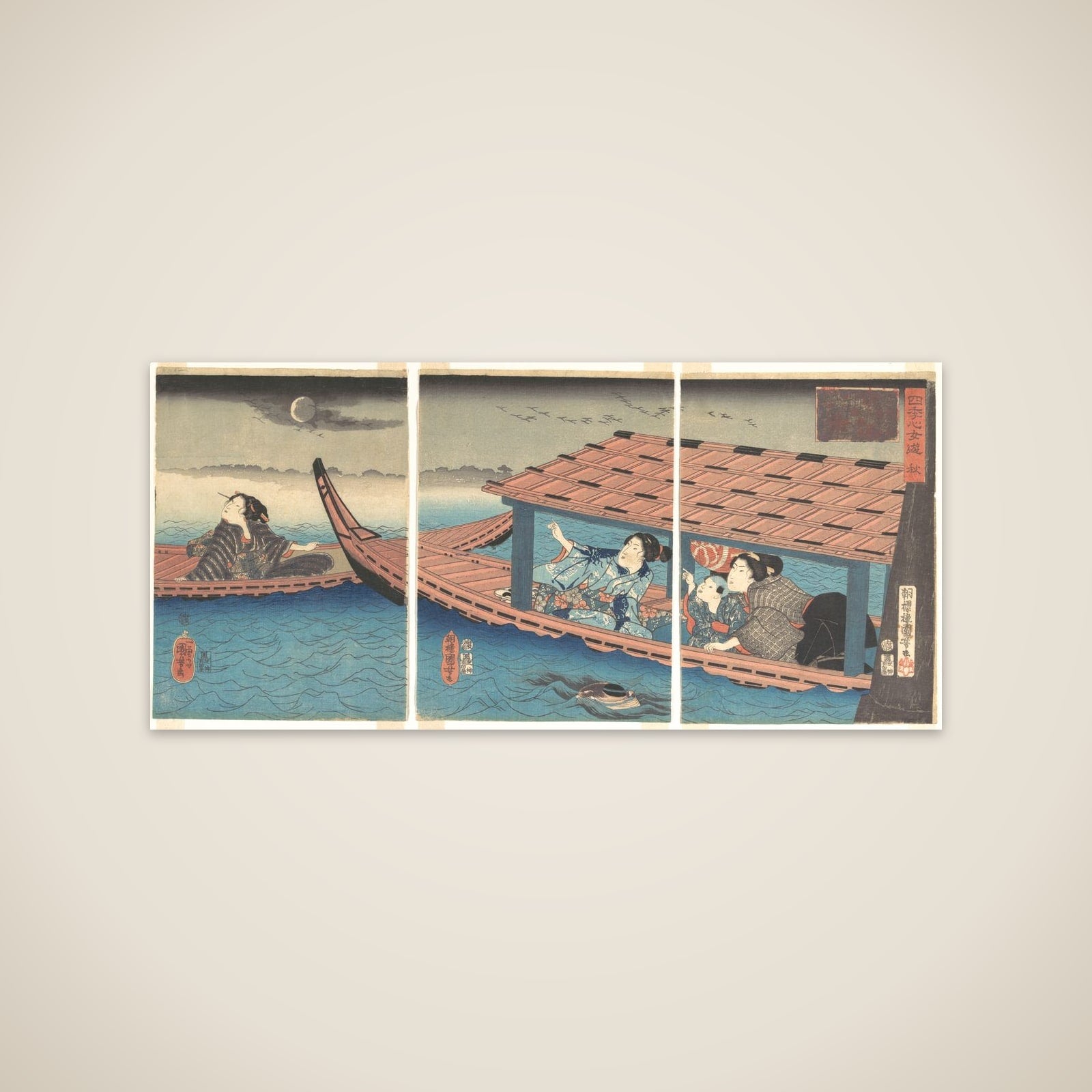 Autumn, from the series Women’s Pleasures of the Four Seasons unframed print