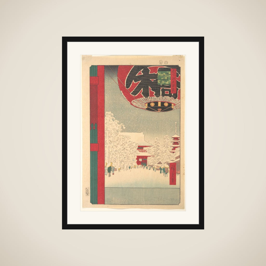 Kinryūsan Temple at Asakusa, from the series "One Hundred Famous Views of Edo" framed