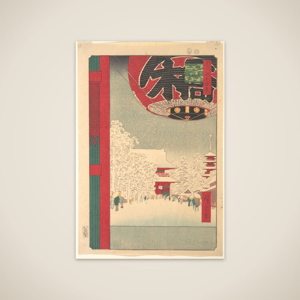Kinryūsan Temple at Asakusa, from the series "One Hundred Famous Views of Edo" unframed print