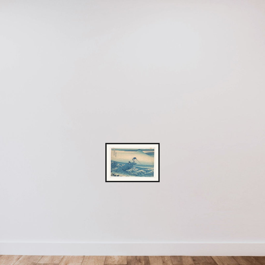 Kajikazawa in Kai Province (Kōshū Kajikazawa), from the series Thirty-six Views of Mount Fuji (Fugaku sanjūrokkei) framed — shown to scale