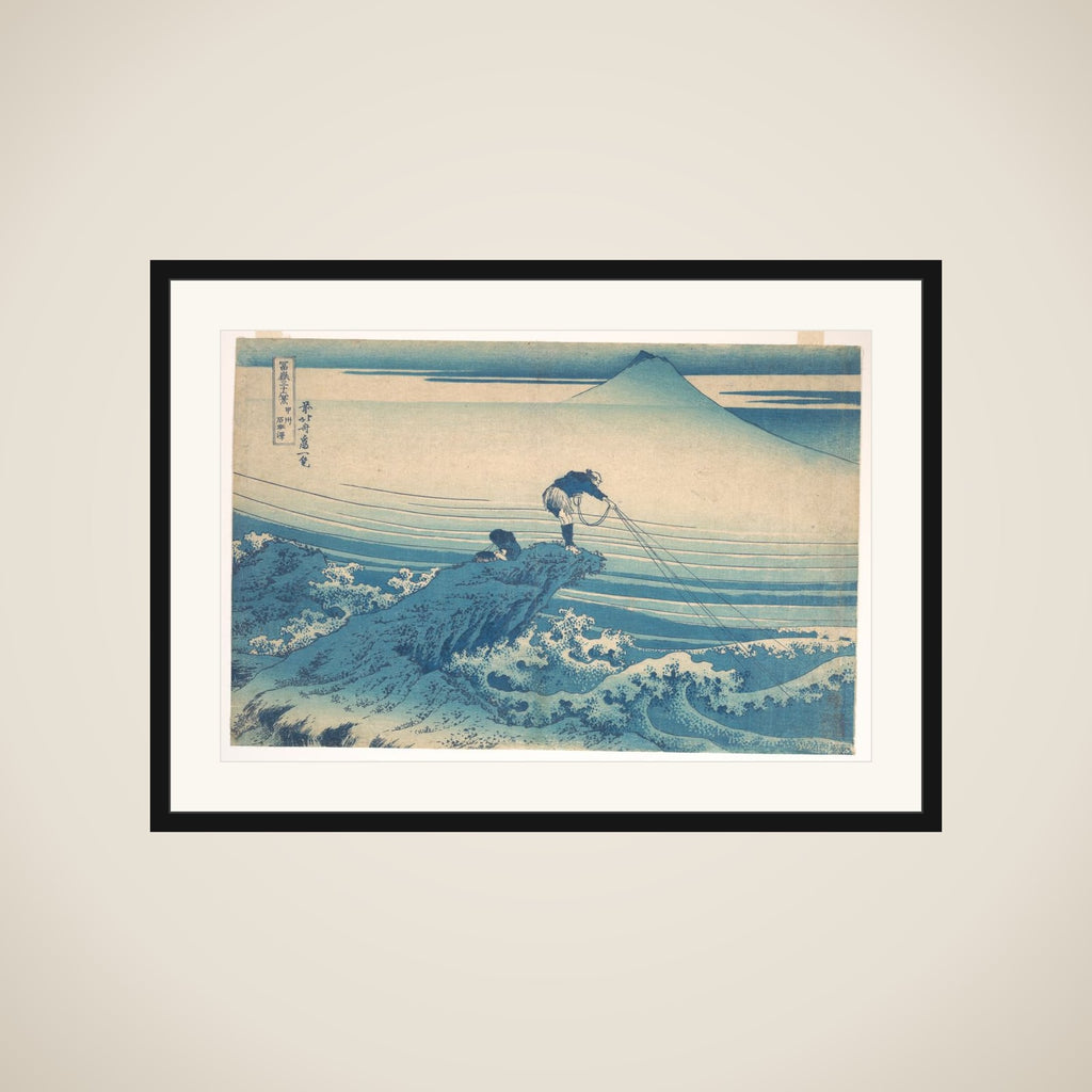 Kajikazawa in Kai Province (Kōshū Kajikazawa), from the series Thirty-six Views of Mount Fuji (Fugaku sanjūrokkei) framed