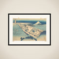 Ushibori in Hitachi Province (Jōshū Ushibori), from the series Thirty-six Views of Mount Fuji (Fugaku sanjūrokkei) framed
