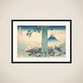 Mishima Pass in Kai Province (Kōshū Mishima goe), from the series Thirty-six Views of Mount Fuji (Fugaku sanjūrokkei) framed