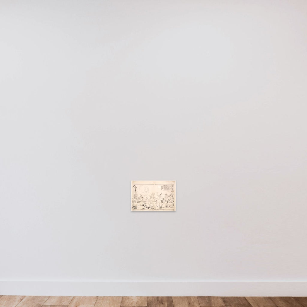 Two Brothers Zhang Xiao and Zhang Li unframed — shown to scale