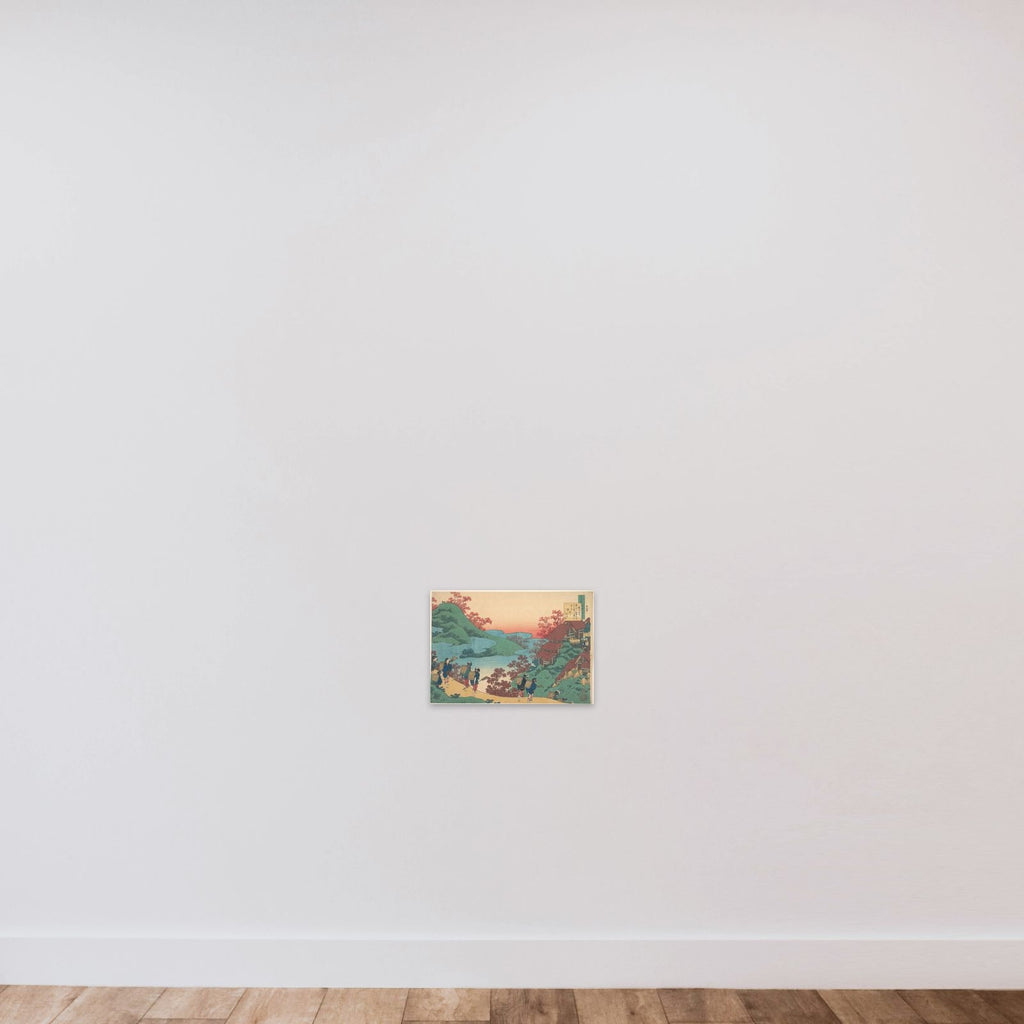Poem by Sarumaru Dayū, from the series One Hundred Poems Explained by the Nurse (Hyakunin isshu uba ga etoki) unframed — shown to scale