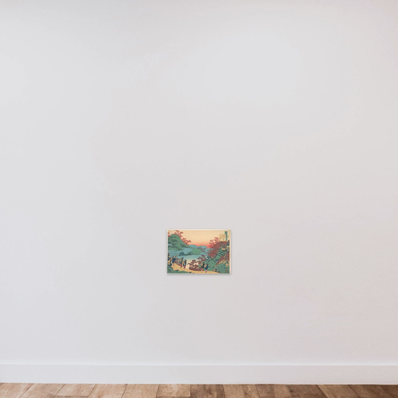 Poem by Sarumaru Dayū, from the series One Hundred Poems Explained by the Nurse (Hyakunin isshu uba ga etoki) unframed — shown to scale