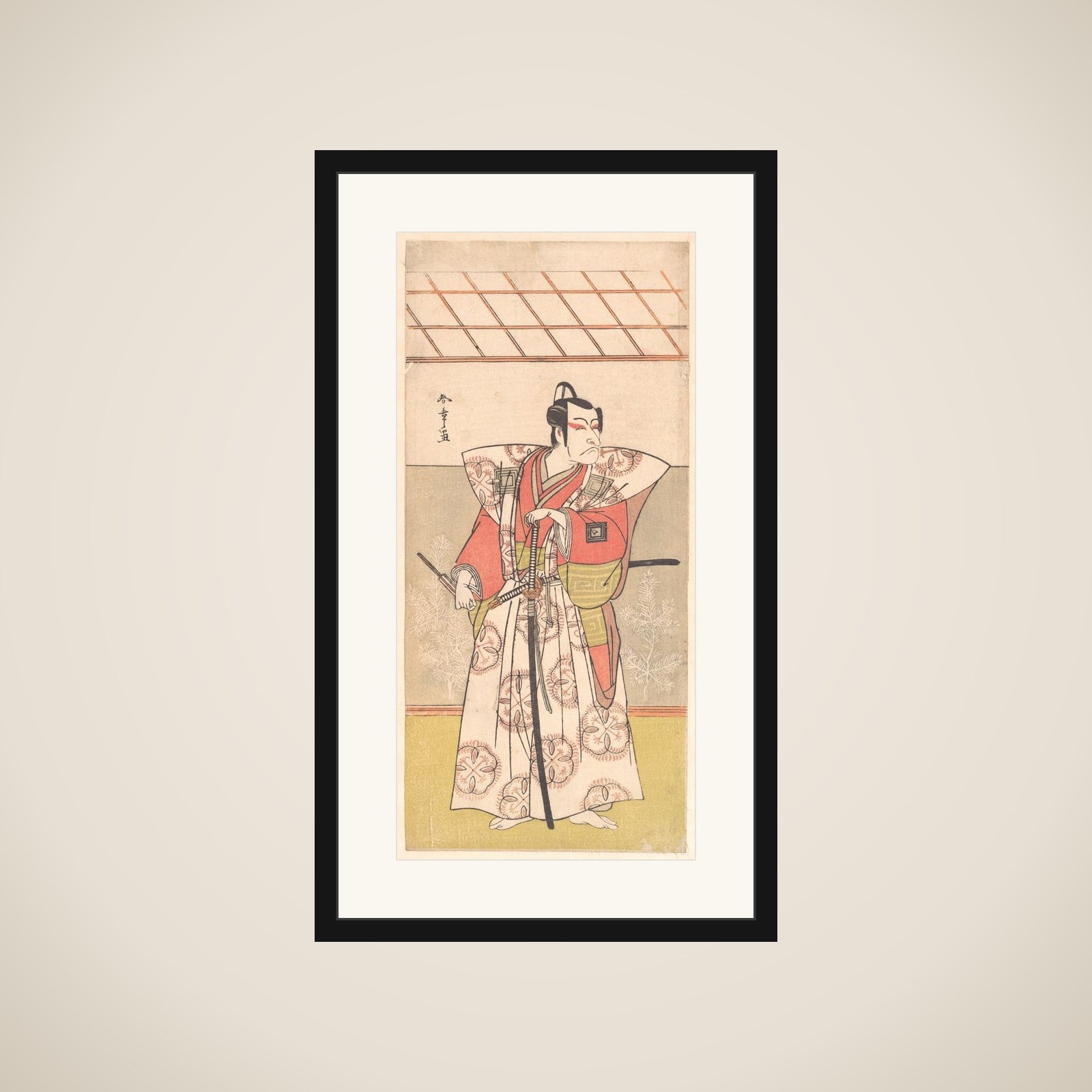 Ichikawa Danjuro V as a Samurai of High Rank framed