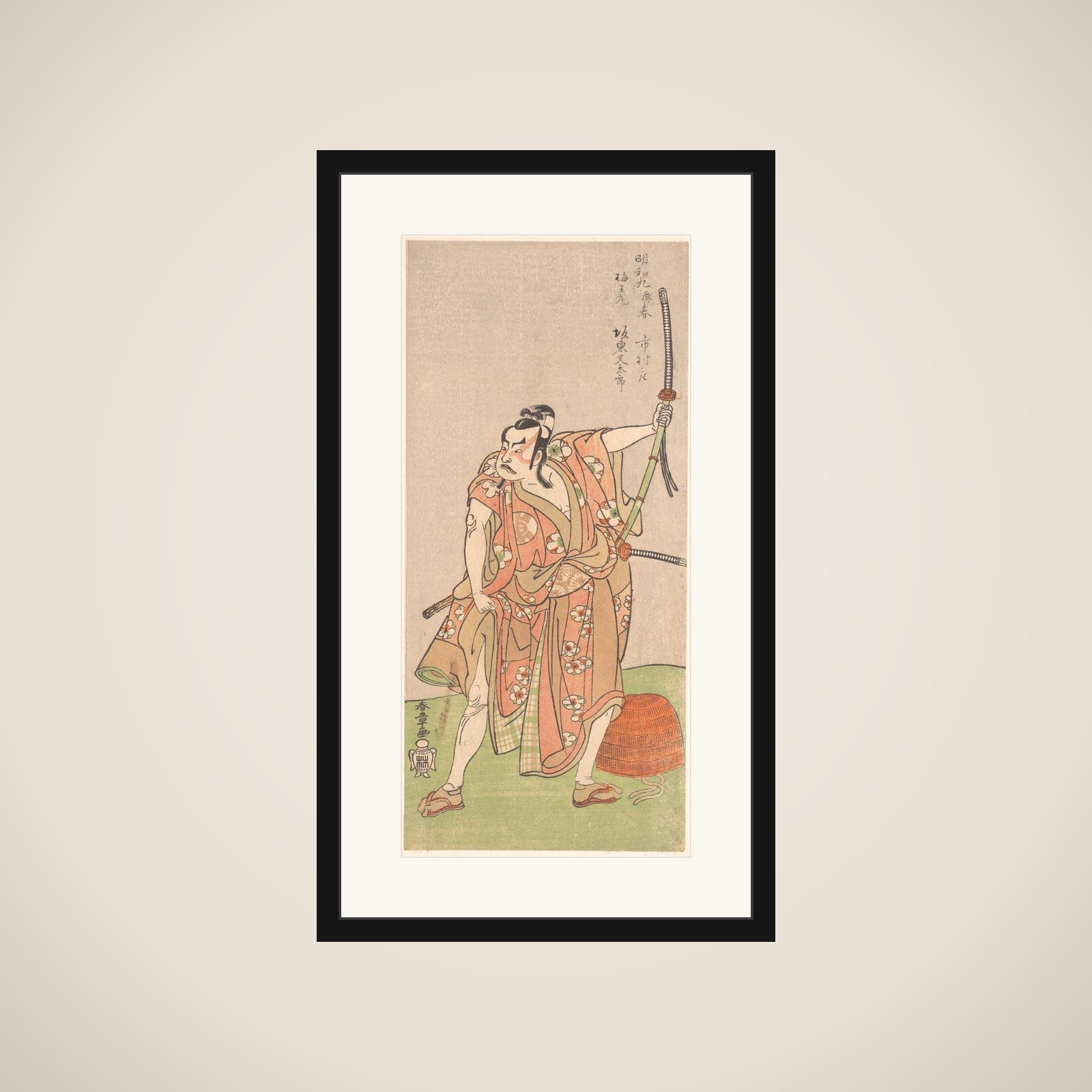 Bando Matataro as Umewomaru in the Drama "Sugewara denju tenarai Kagami" framed