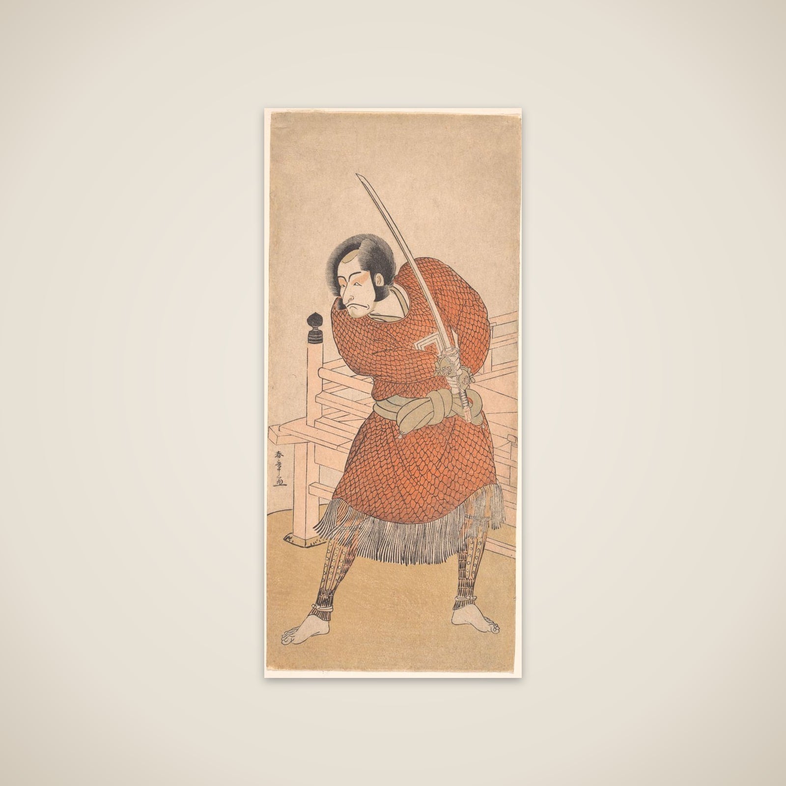 Danjuro V, in chain-mail unframed print