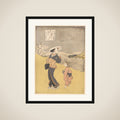 “The Jewel River of Plovers, a Famous Place in Mutsu Province,” from the series Six Jewel Rivers (Mu Tamagawa: Chidori no Tamagawa, Mutsu meisho) framed