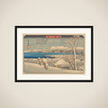 Evening Snow at Uchikawa framed