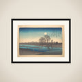 Autumn Moon on the Tama River framed