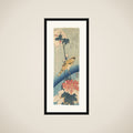Crested Yellow Bird and Hibiscus framed