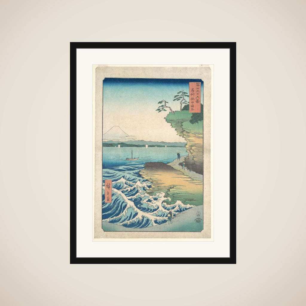 Seashore at Hoda, Province of Awa framed