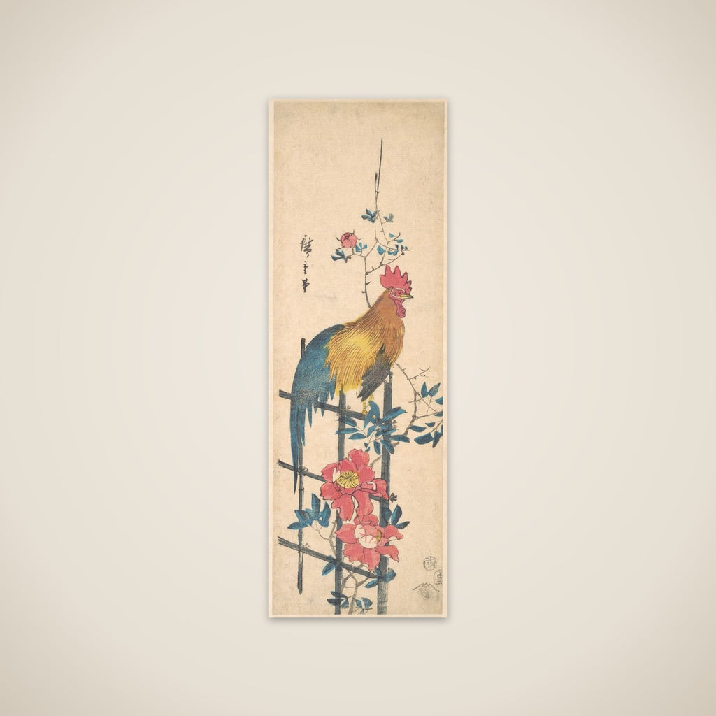 Peony and Cock unframed print