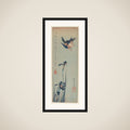 Kingfisher and Irises framed