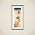 A Bluebird and Poppies framed